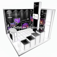 Detian Offer 10x10 feet comestic counter trade show booth tension fabric advertising display